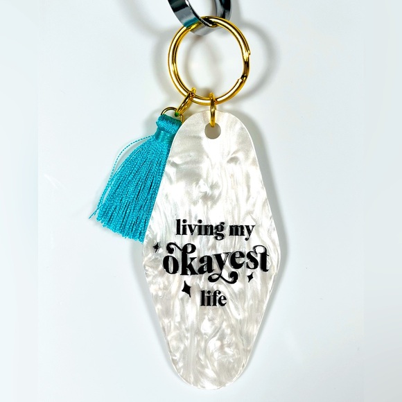 Source Unknown Accessories - Hotel Keychain with Blue Tassel